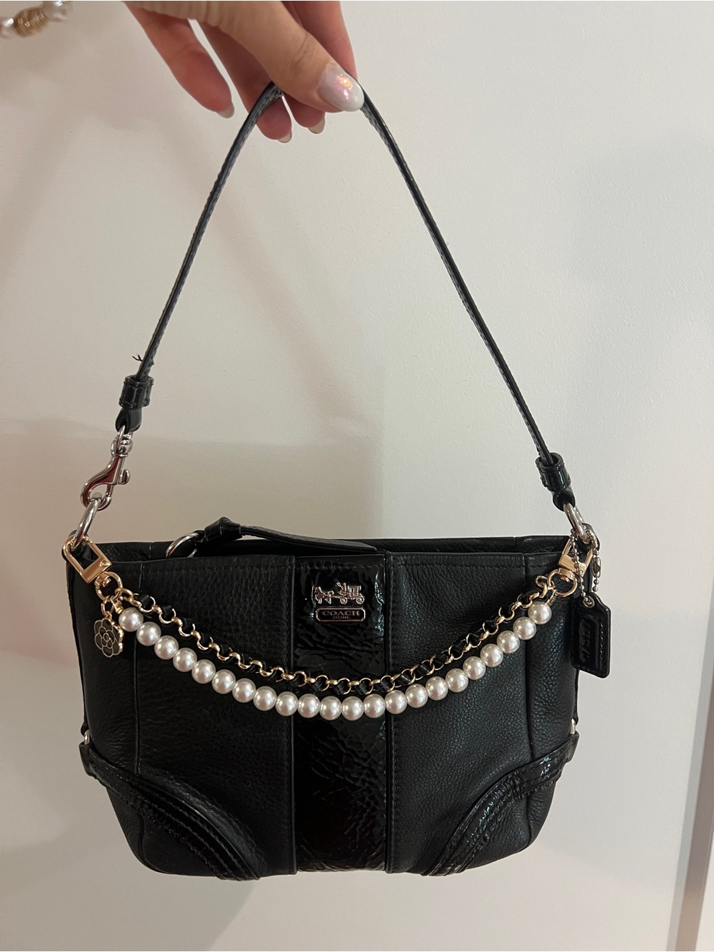 Coach Black Leather Shoulder Bag